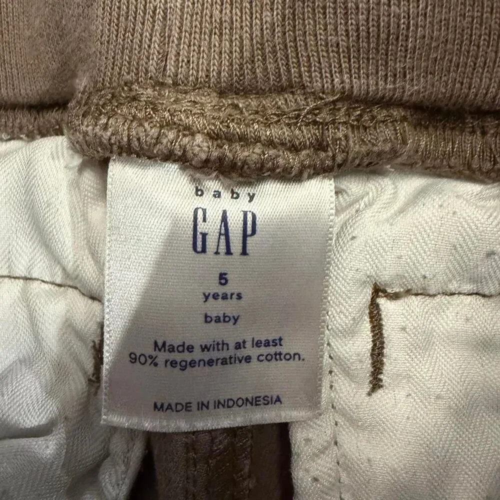 Baby Gap Boy’s Size 5 Brown Chino Pants with Elastic Drawstring Waist